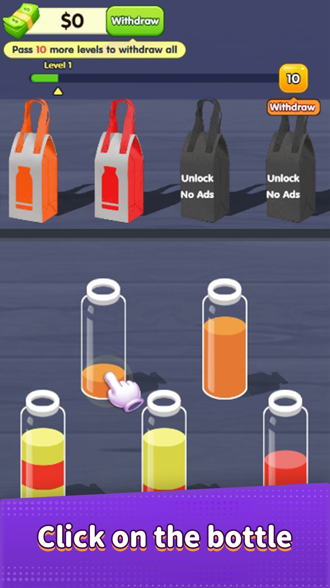 Juice Color Sort Gameplay Screenshot 1